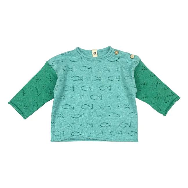 Jersey submarino Algodón orgánico | Verde