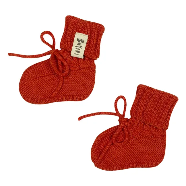 Chaussons River Coton Bio | Rouge