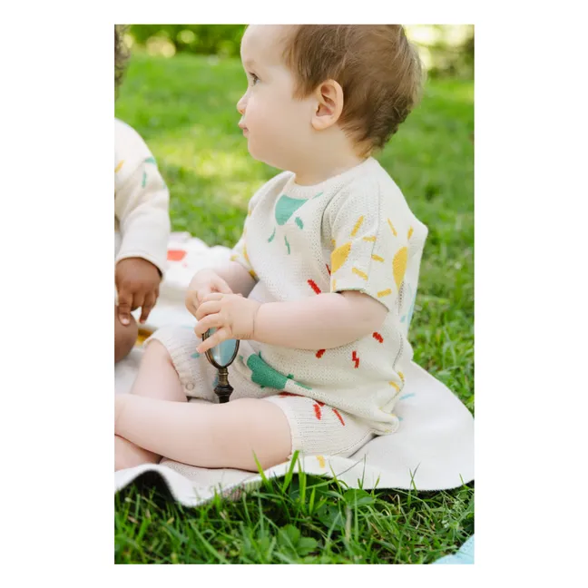 Pelele Sunny de algodón ecológico | Crudo