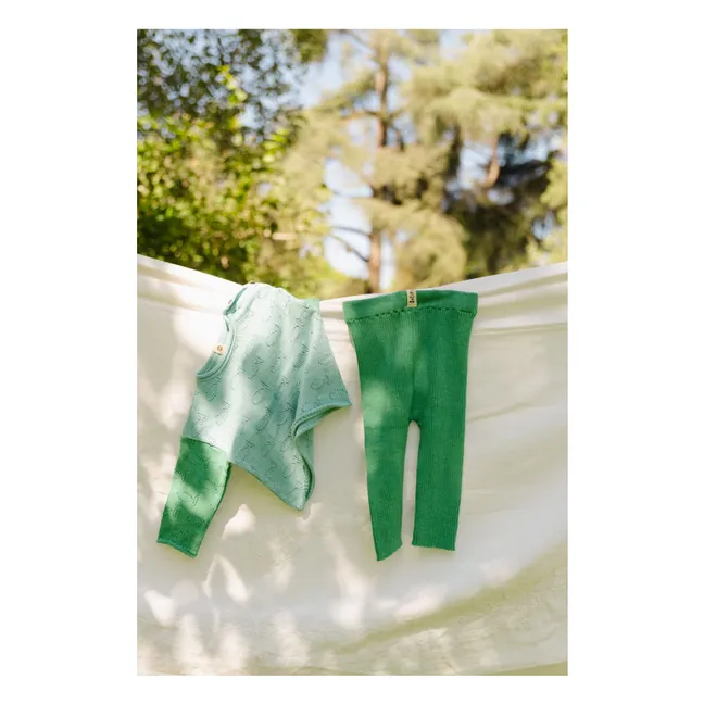 Legging selvático de algodón orgánico | Verde