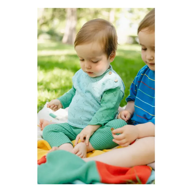 Underwater organic cotton sweater | Green