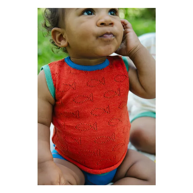 Camiseta de tirantes submarina Algodón orgánico | Rojo