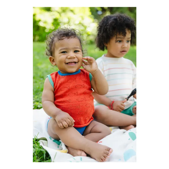 Camiseta de tirantes submarina Algodón orgánico | Rojo