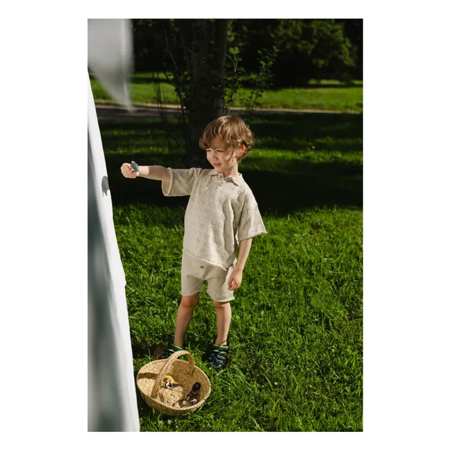 Little Fish organic cotton shorts | Grey