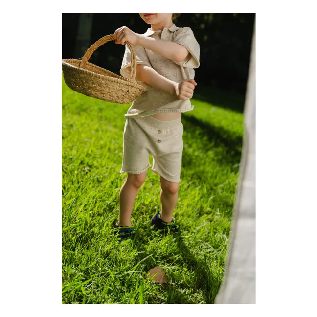 Little Fish organic cotton shorts | Grey