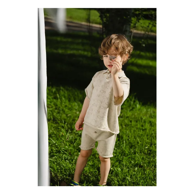 Little Fish organic cotton shorts | Grey