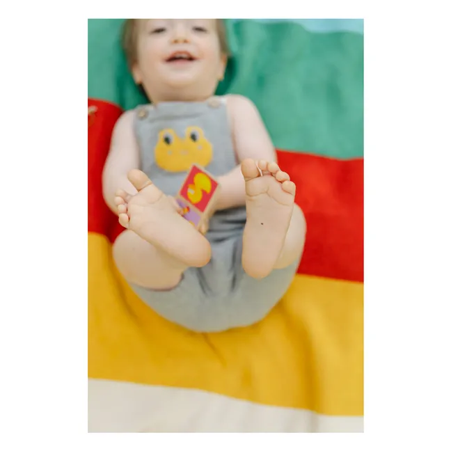 Doro Organic Cotton Knit Short Dungarees | Grey