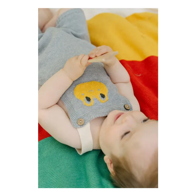Salopette Courte Doro Maille Coton Bio | Gris
