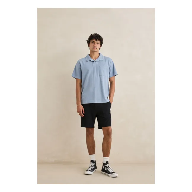 Polo-Shirt Vintage Terry | Hellblau
