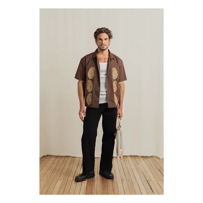 Camisa relajada de manga corta Mirisssa | Marrón