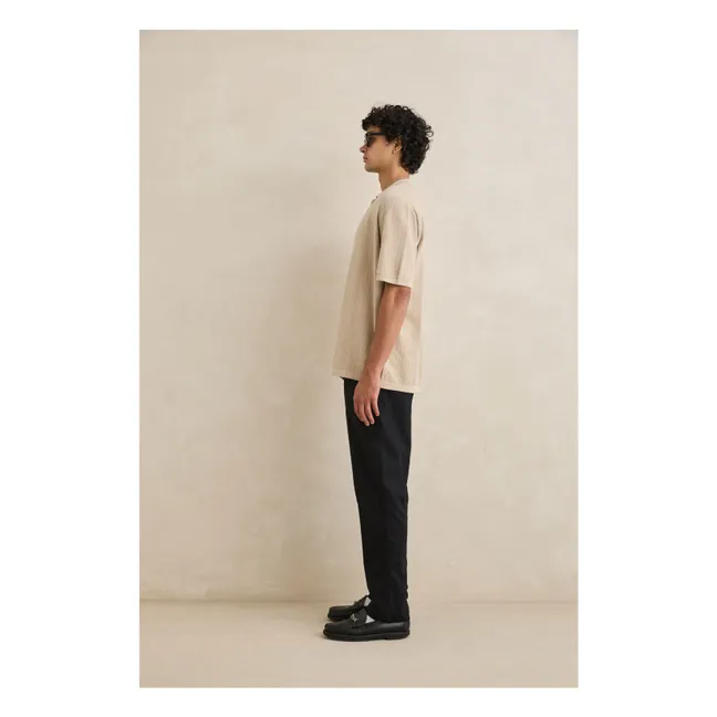 Camisa de manga corta con textura | Beige