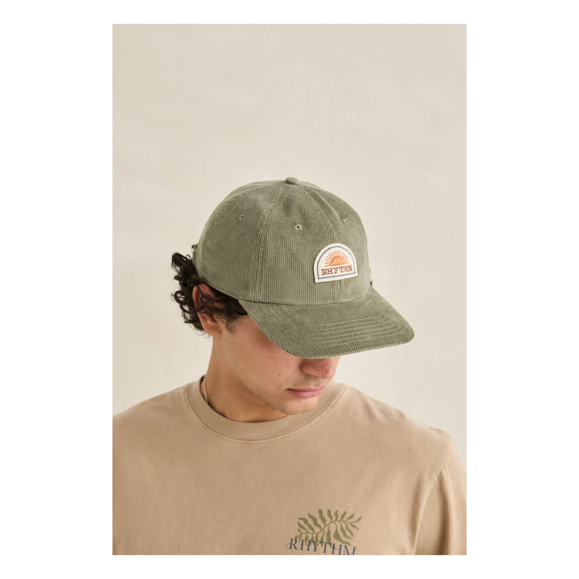Casquette en Velours Côtelé | Khaki- Image produit n°3
