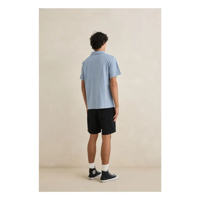 Polo-Shirt Vintage Terry | Hellblau