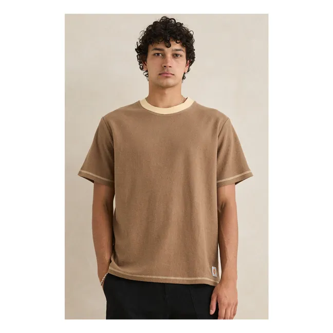 T-shirt Contrast Vintage | Marron
