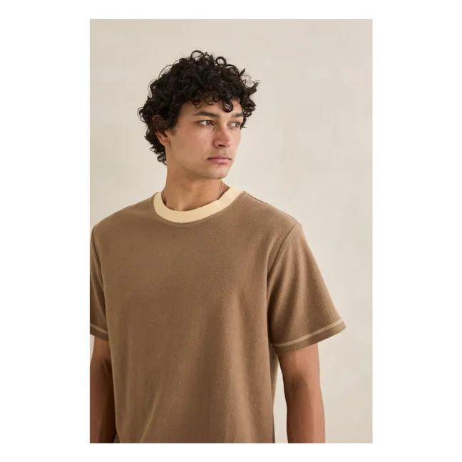 T-shirt Contrast Vintage | Marron