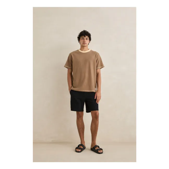 T-shirt Contrast Vintage | Marron