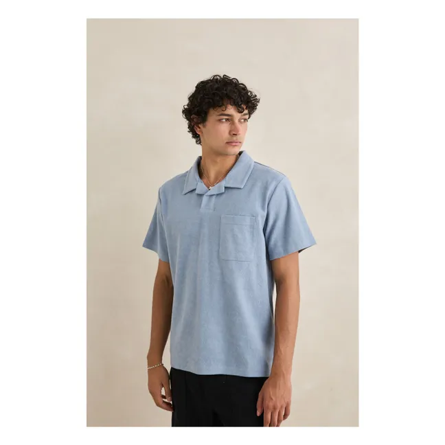 Polo-Shirt Vintage Terry | Hellblau