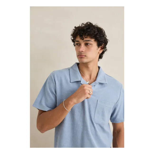 Polo-Shirt Vintage Terry | Hellblau