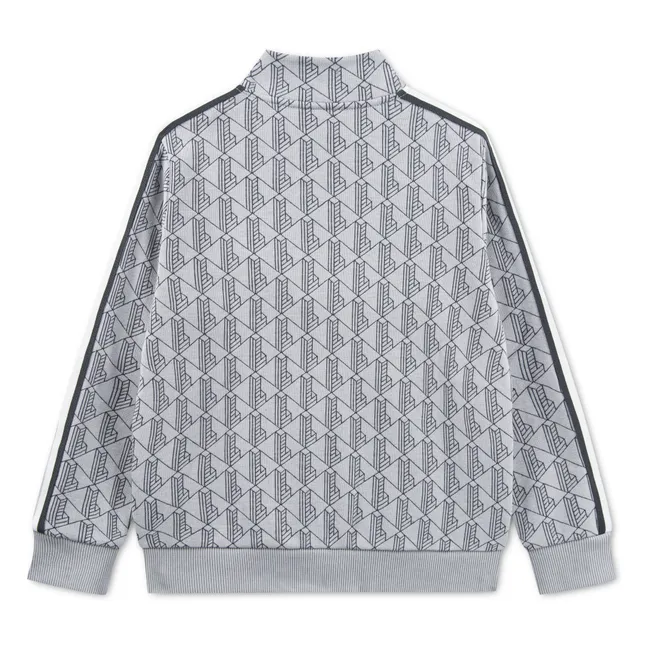 Sweat Zippé Monogramme Coton Bio | Gris clair