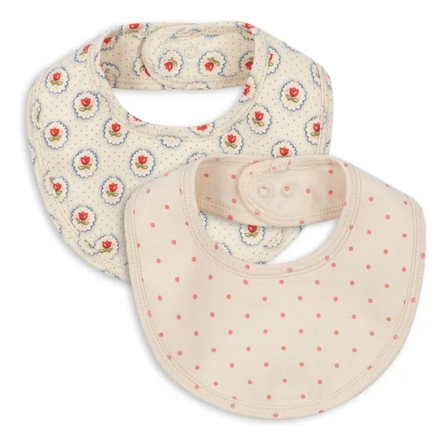 Pirouette bandana bibs - Set of 2 | Ecru