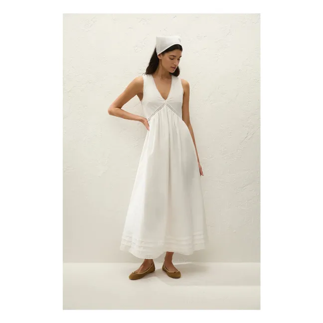 Vestido Fiora de algodón | Blanco
