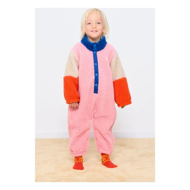 Piloto colorblock estilo sherpa | Azul Marino