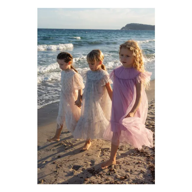 Robe Marisol Fleurie | Bleu gris