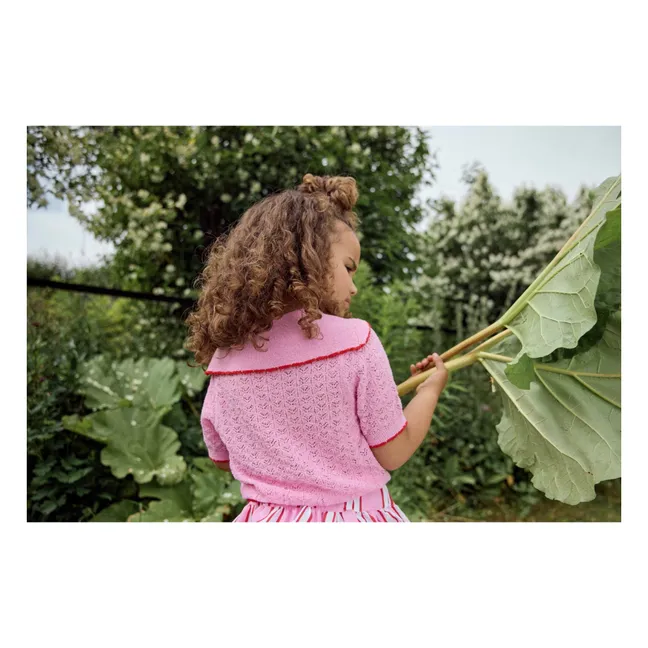 T-shirt Pointelle Xango | Rose bonbon