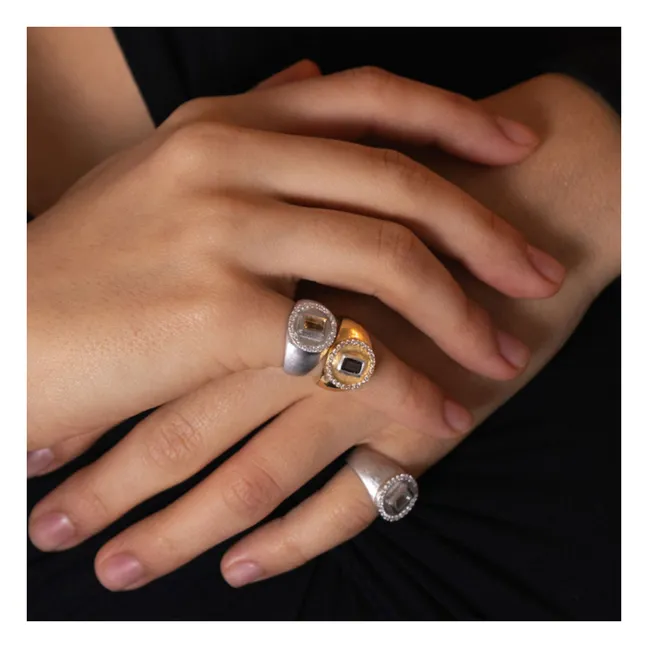 Bague Didi - Argentée | Citrine