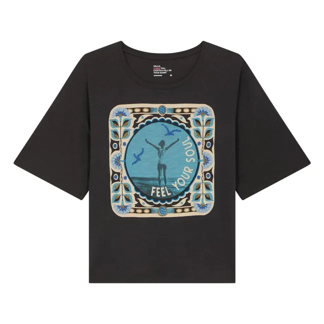 T-shirt Feel Your Soul Coton Bio | Noir