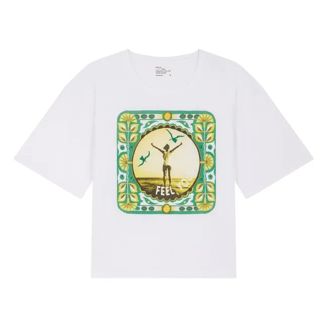 T-shirt Feel Your Soul Coton Bio | Blanc