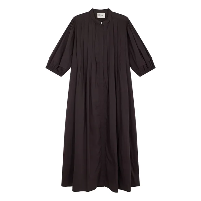Vestido de algodón orgánico Roca | Carbón