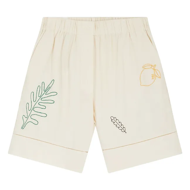 Pantalones cortos de algodón ecológico Quiwi | Blanco Roto