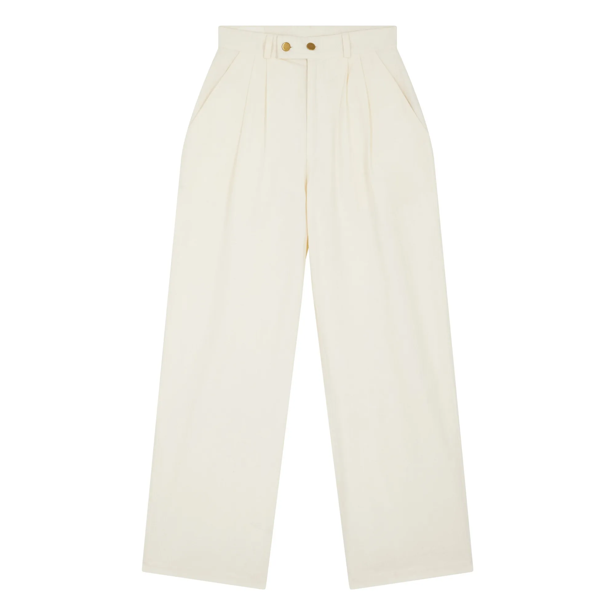 Leon & Harper White Perli Organic Cotton Pants