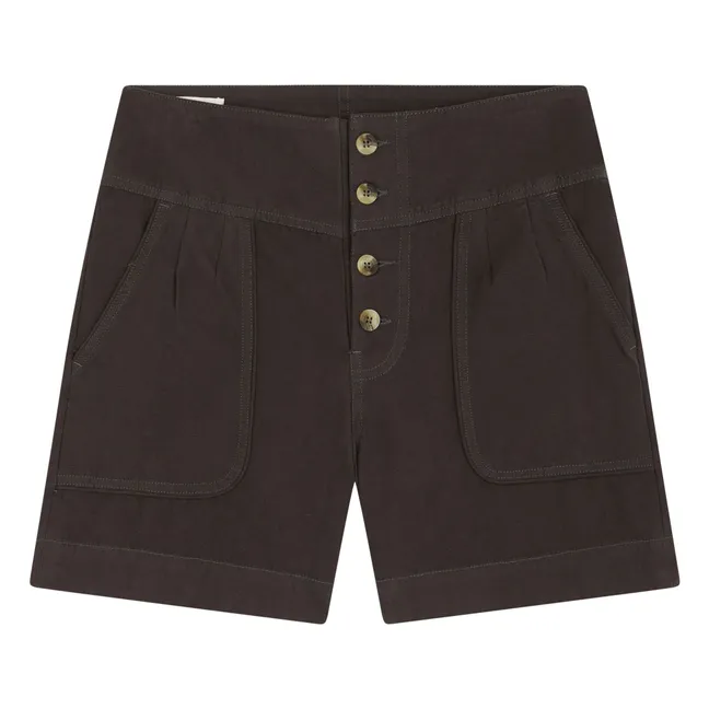 Pantalones cortos de algodón Qitu | Carbón