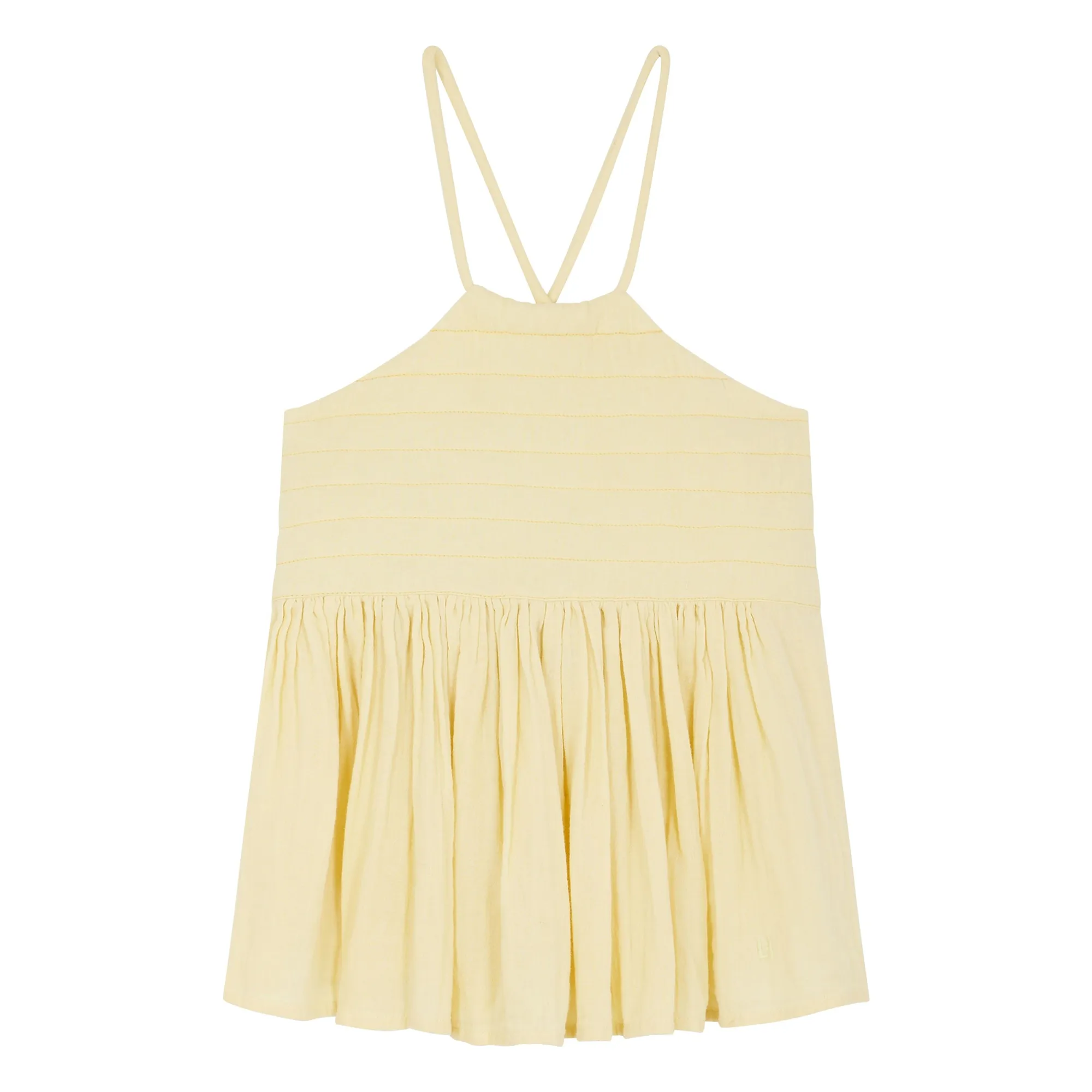 Leon & Harper Lemon Yellow Coselo Organic Cotton Sleeveless Blouses