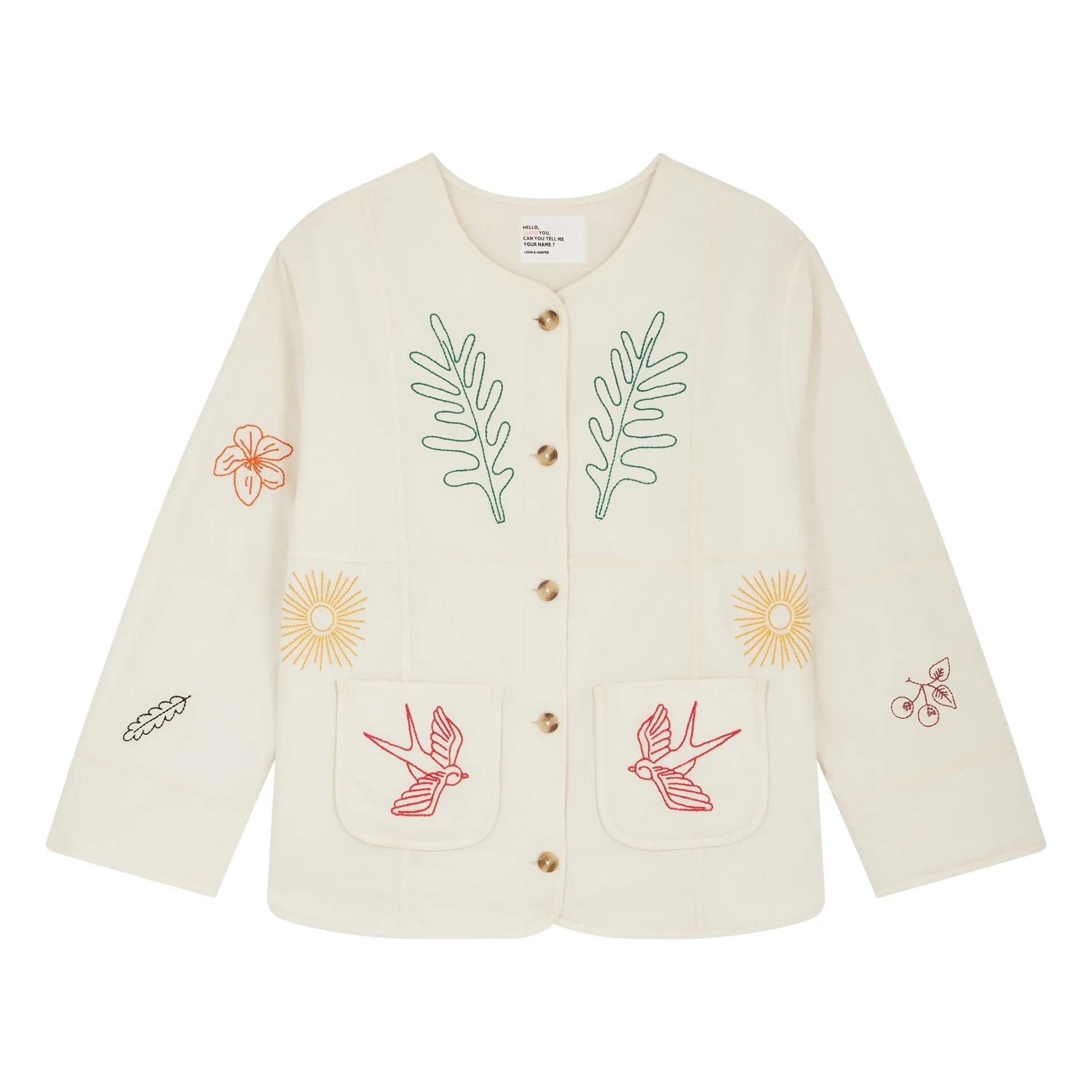 Leon & Harper White Viny Organic Cotton Jacket