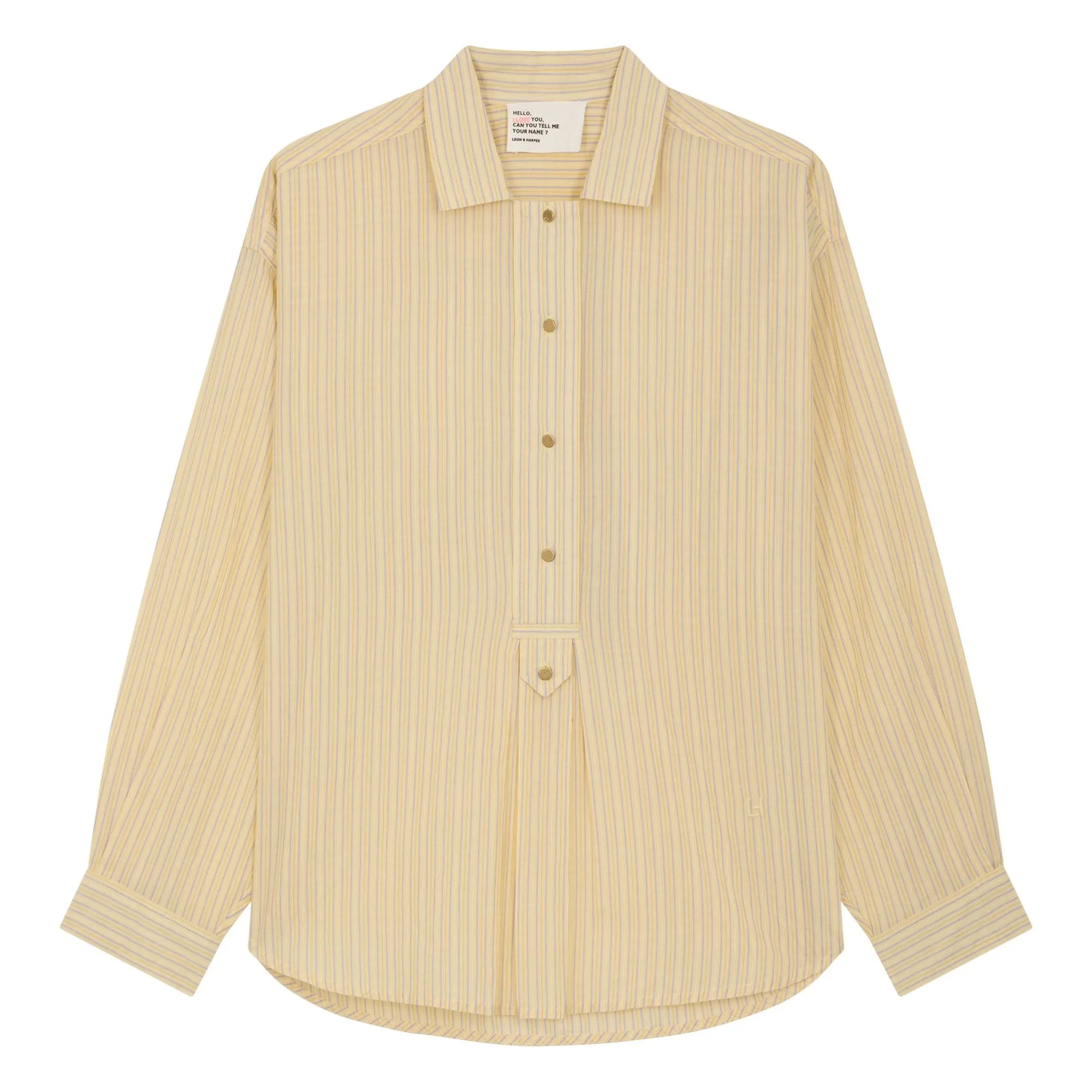 Leon & Harper Yellow Chams Organic Cotton Shirt