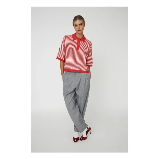 Polo Rayures | Rouge