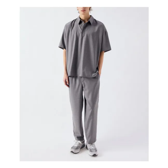 Striped tank top | Heather grey