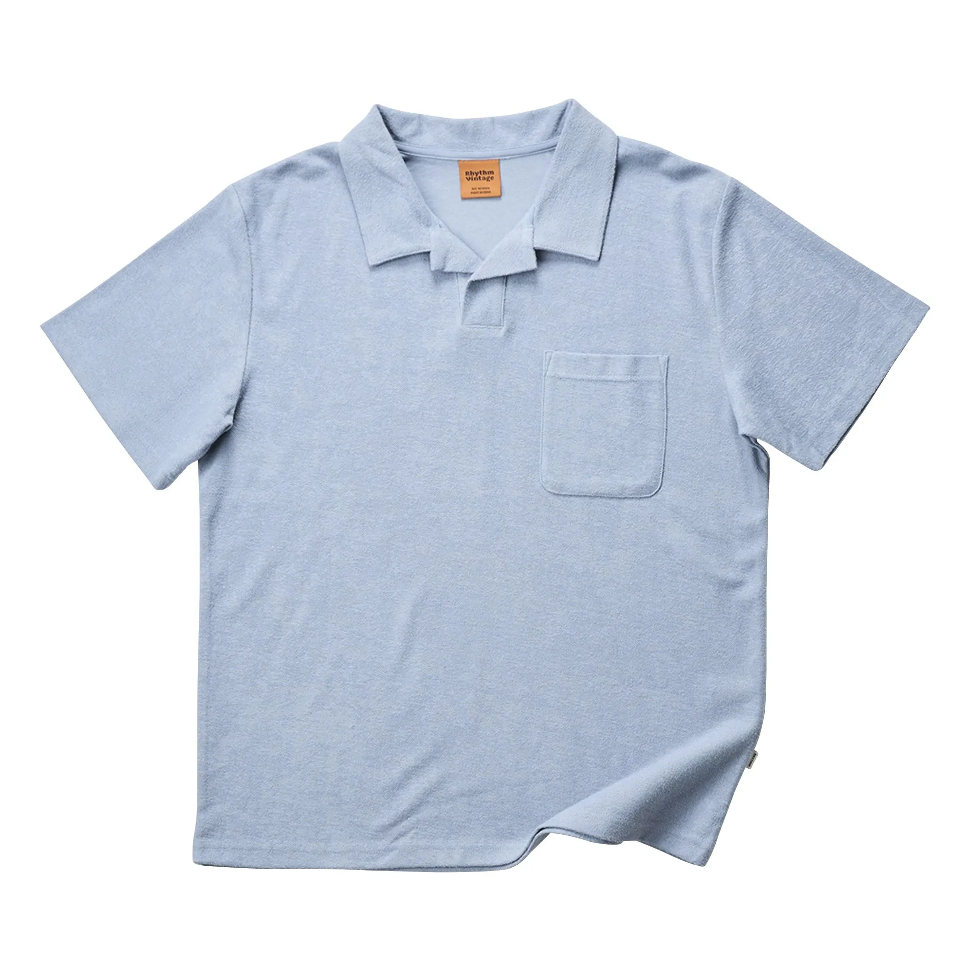 Rhythm Light Blue Vintage Terry Polo Shirt