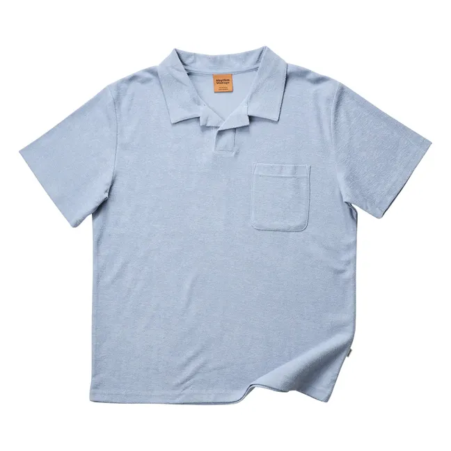 Polo-Shirt Vintage Terry | Hellblau