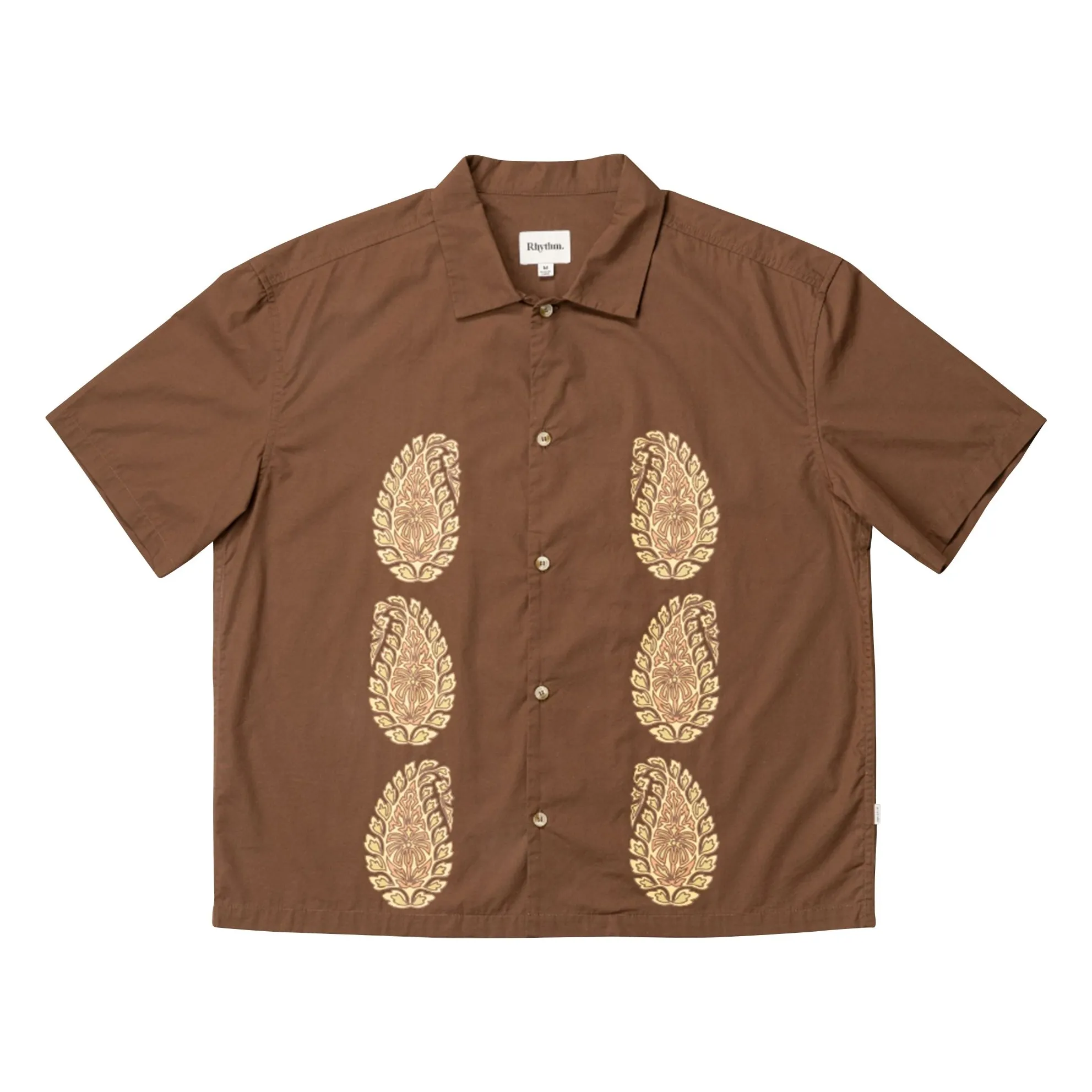 Rhythm Brown Mirisssa Relaxed Short Sleeve Shirt