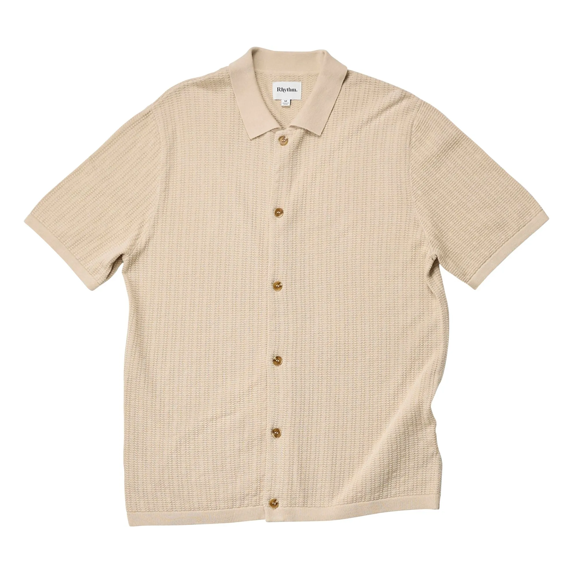 Rhythm Beige Textured Short Sleeve Shirt