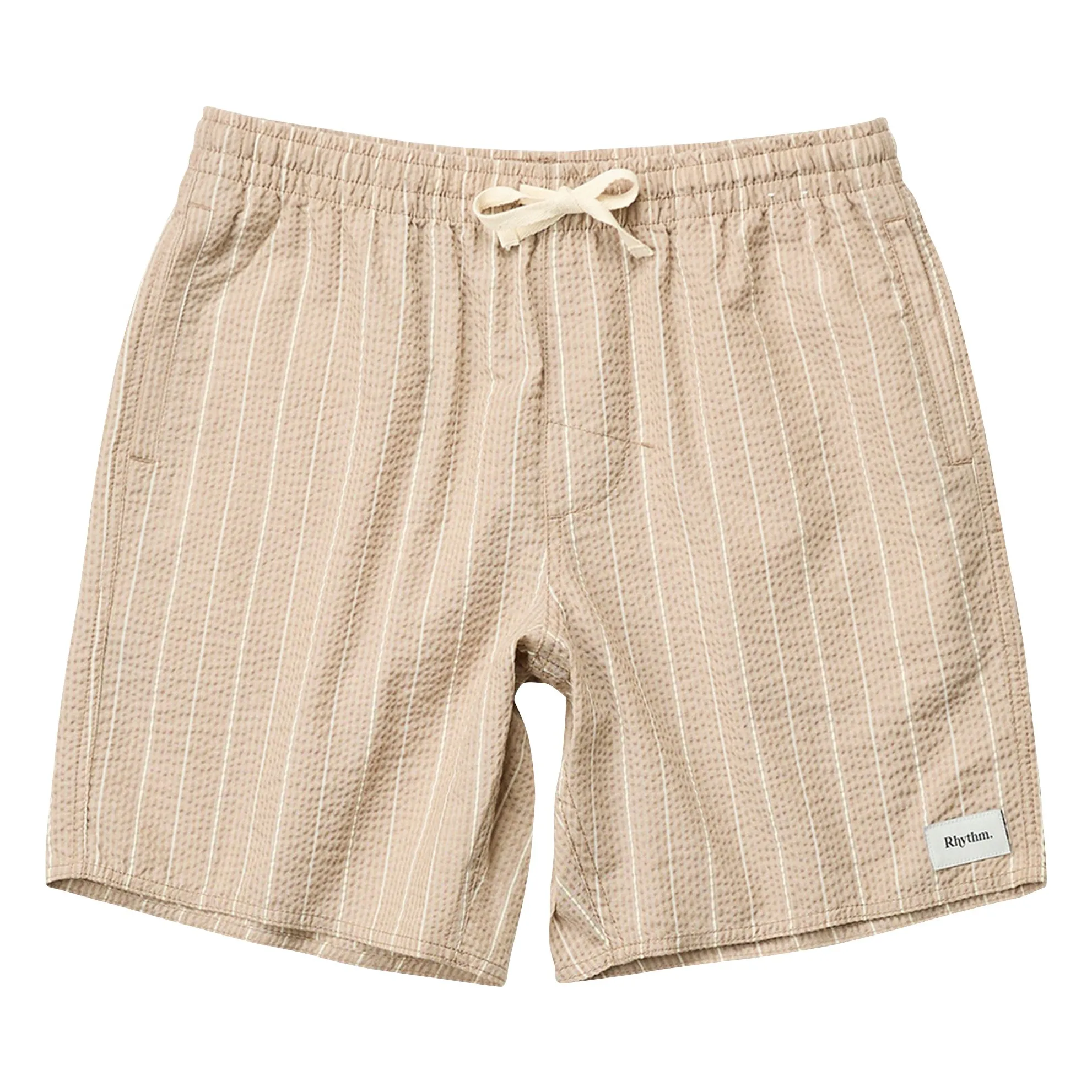 Rhythm Dark Beige Striped Jam Shorts