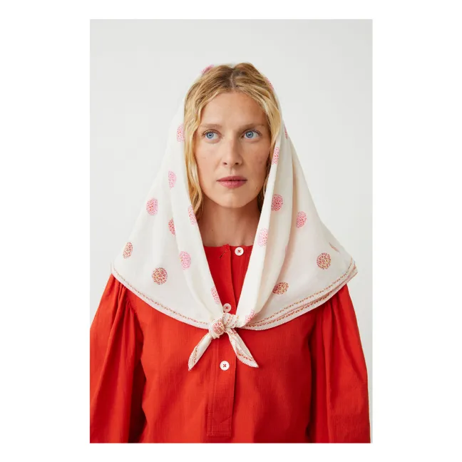 Foulard Pearl N°820 Coton | Blanc