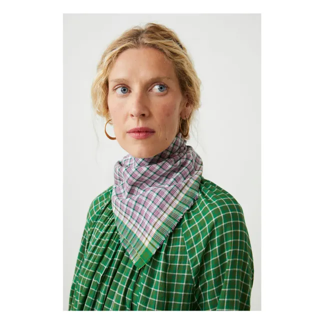 Foulard Messager N°818 Coton | Vert