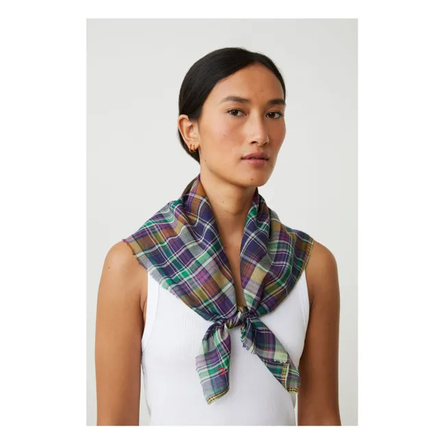 Foulard Secret N°817 Coton | Bleu marine