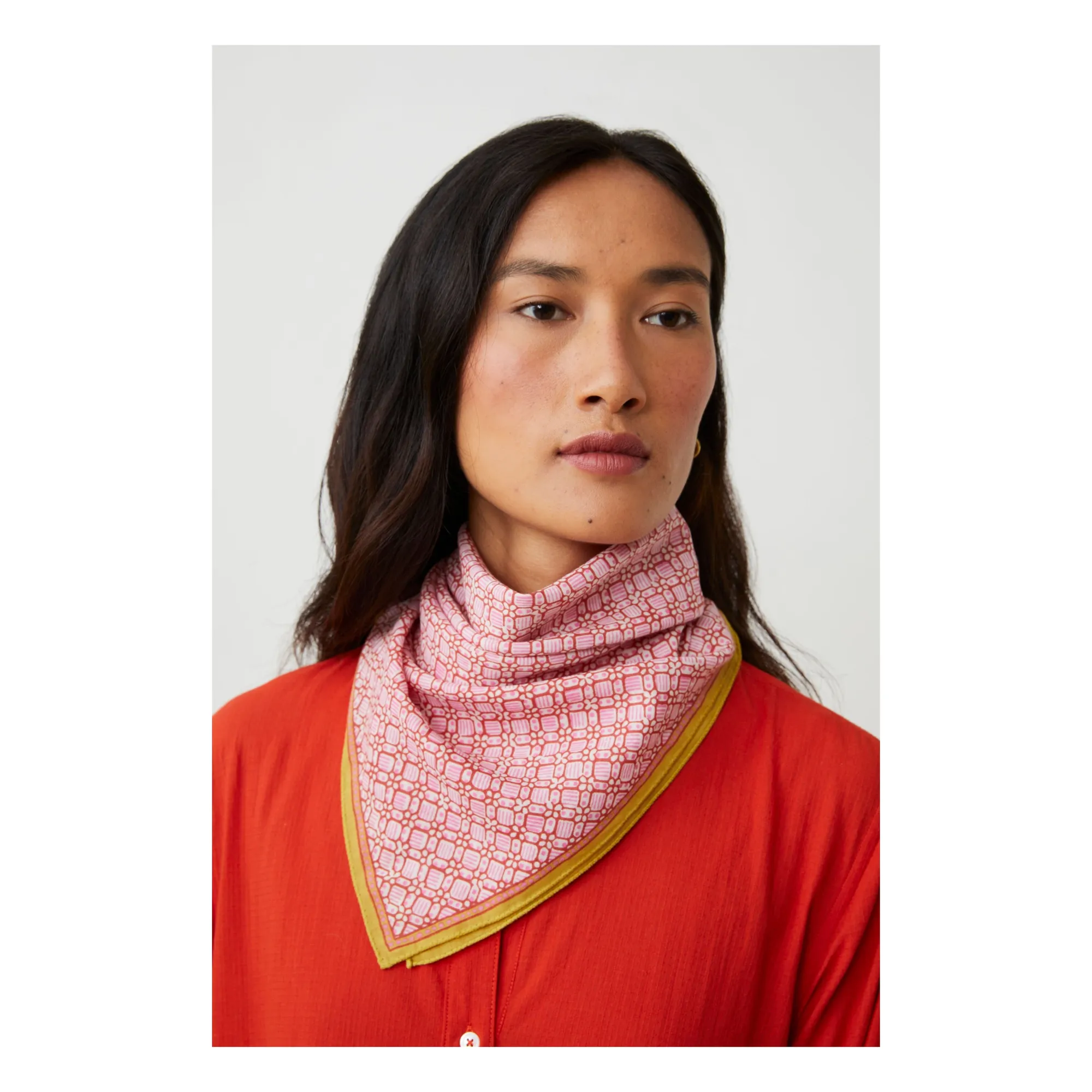 Foulard Colette N°816 Coton | Rose- Image produit n°2