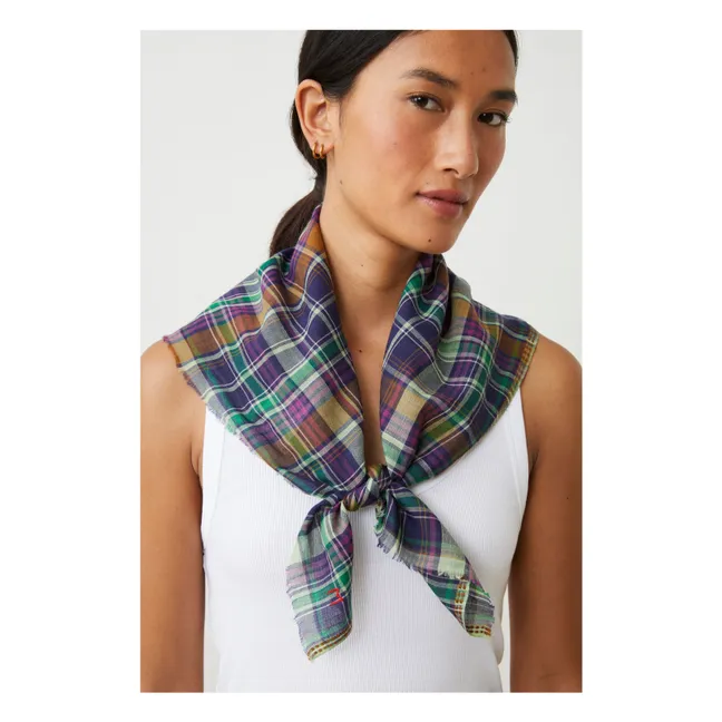 Foulard Secret N°817 Coton | Bleu marine